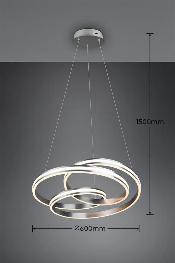 YARA LED pendellampe sølv Trio 326210107