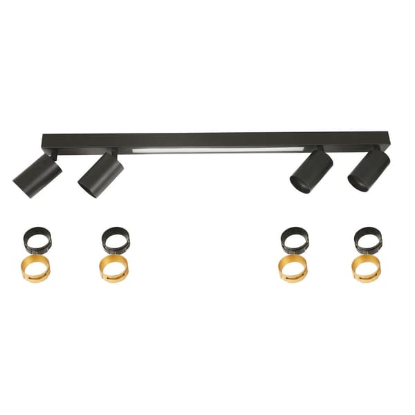 Perugia loftlampe 4xGU10 + 1xLED sort LP-0703/4C BK Light Prestige