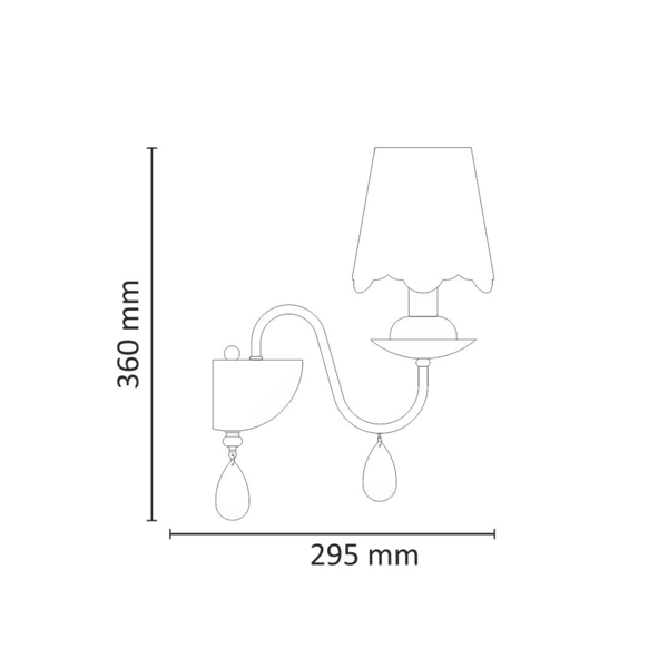 Seinävalaisin varjostimella E14 FABRIZIA 310422 Polux