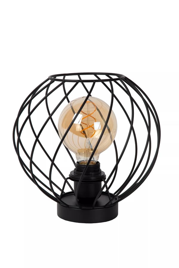 Bordlampe sort tråd rund 25 cm E27 Danza Lucide