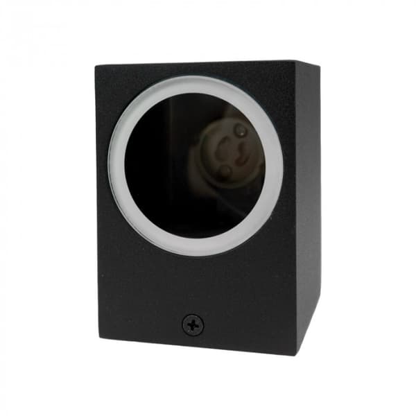 Udendørs væglampe 1xGU10 IP44 aluminium sort Ecolight EC79084