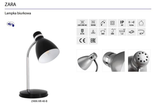 Kanlux ZARA skrivebordslampe model 7561