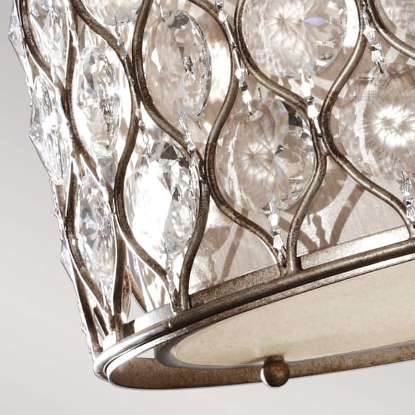Loftlampe oxideret sølv Lucia 3xE27 60W Feiss