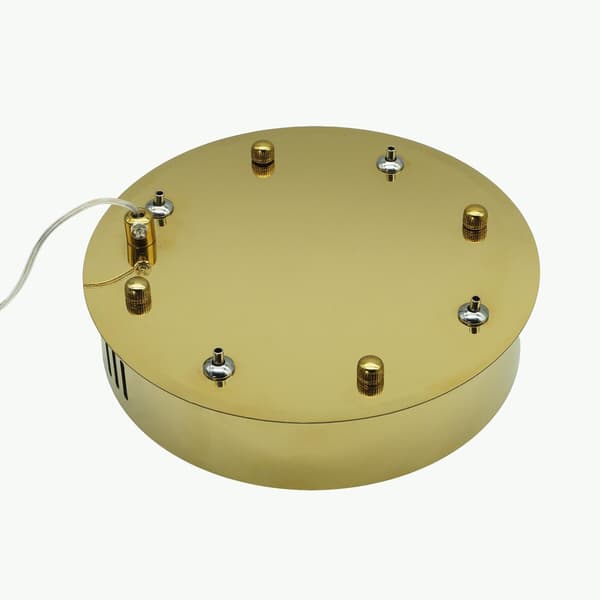 Glamour guld ring pendellampe krystaller LED 32W Aurora IdeaLed