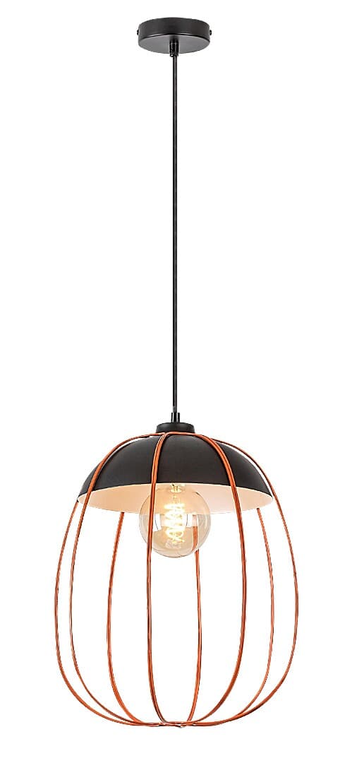 Pendellampe E27 1x60W mat sort 72034 Svens Rabalux