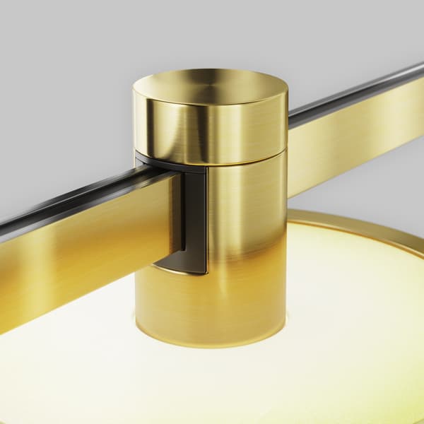 Magnetisk skinnespot i messing, LED-disk 7W 2700K PLATO Maytoni Technical