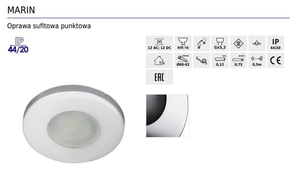 Kanlux MARIN serie 32500 IP44 loftarmatur