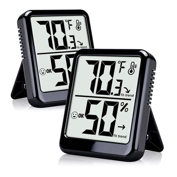 Rumtermometer, indendørs hygrometer, digital fugtighedsmåler, 2-pak