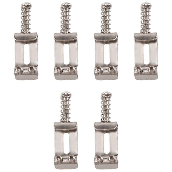 Set med 6 kromade tremolostallar för elgitarr