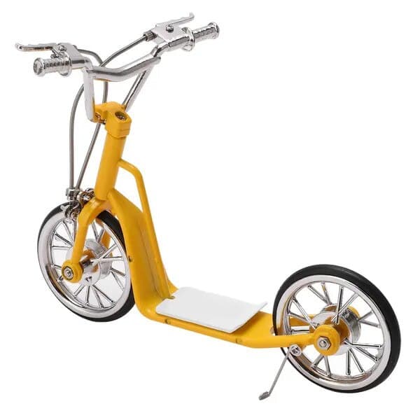 Dekorativ cykelmodel i legering, gul