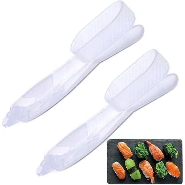Set med 2 sushiformar, vit plast, 1,7x2,8x5,8x16cm