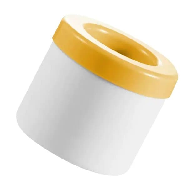 Rund isterningform, silikone, gul, 150g