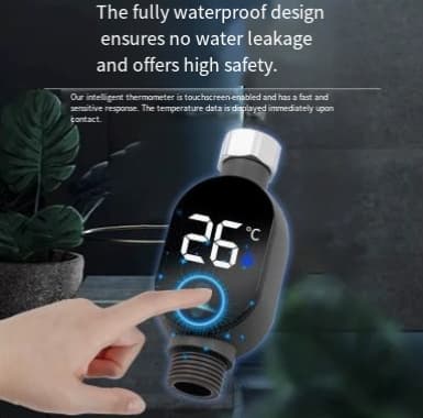 Brusetermometer, brusetemperatursensor og display inkluderet