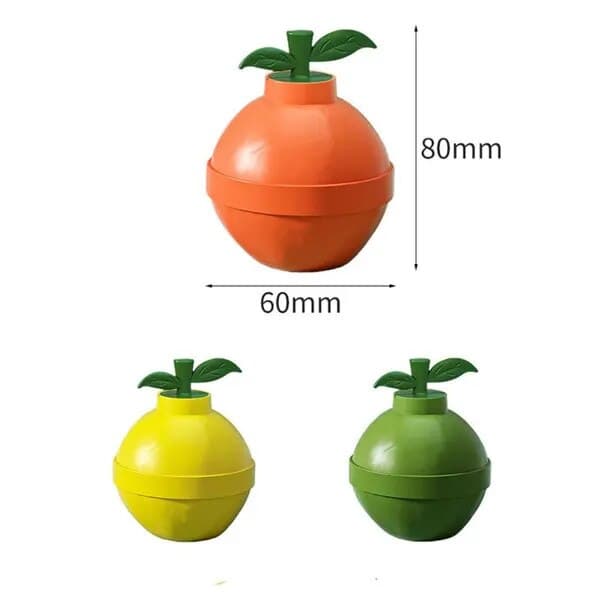 Isbitsformar, set om 2, TPR, orange grön gul, 5,3 cm
