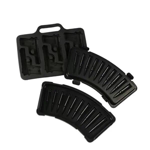 Silikone isterningform, pistolmodel, sort, 1 stk.