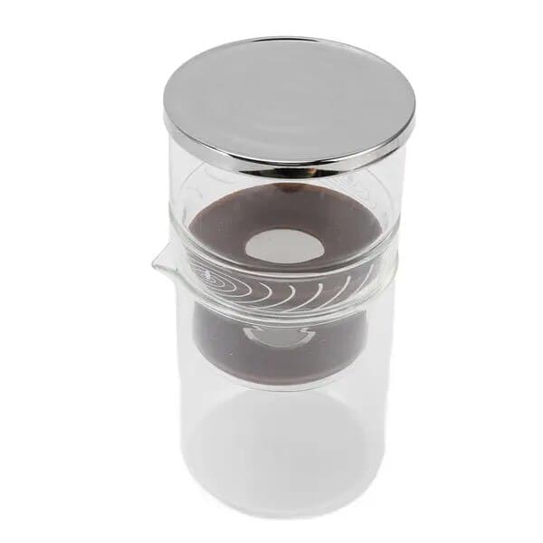 Kaffe- och teinfuser 300 ml borosilikatglas hastighetskontroll transparent