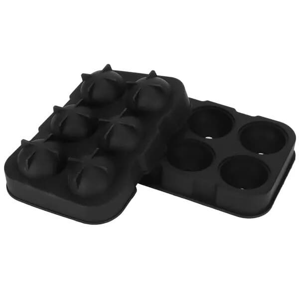Silikoneisform, 6 rum, genanvendelig, sort, 17,5 x 12,5 x 4,5 cm, kode