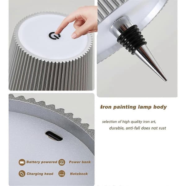 LED-viinipullolamppu langaton pullolampunvarjostin baareihin C