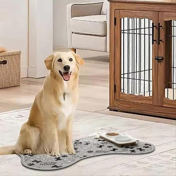 Hundefodermåtte skridsikker absorberende hundeskålmåtter hundeskålmåtte hund