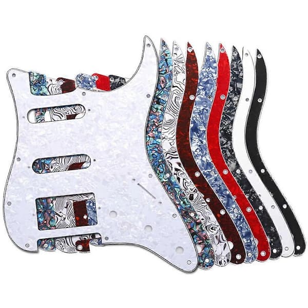 Gitarrtillbehör Gitarrplektrumskydd Framsida Abalone Shell