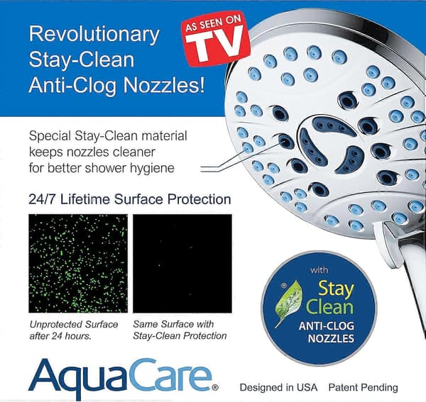 AquaCare 8-mode Højtryks Håndbruser med 2-mode Power Wash