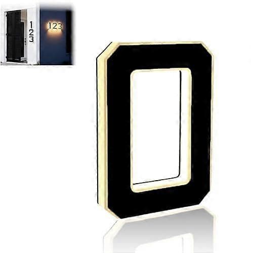 Solcellsdriven LED-husnummer, vattentät, 23x23cm