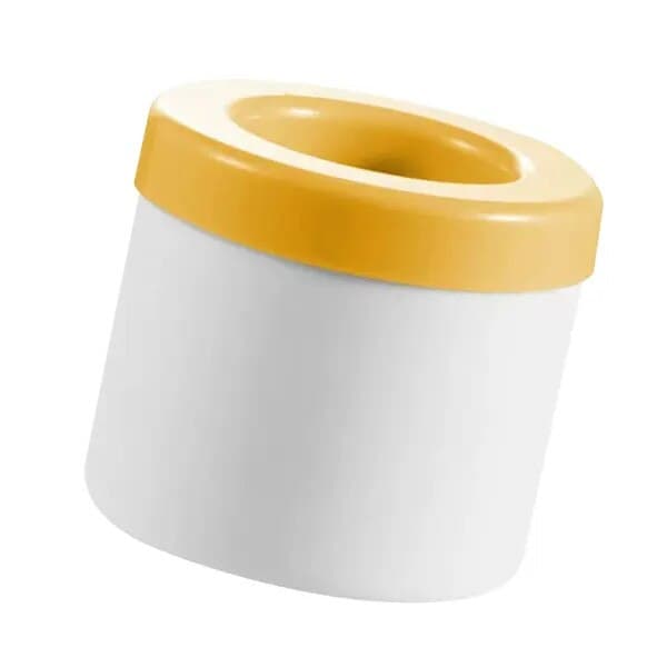 Rund isterningform, silikone, gul, 150g