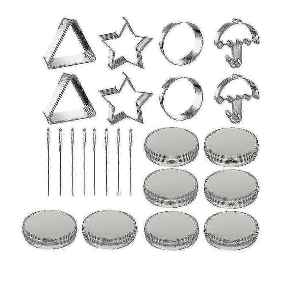 24-delars kakformset, metalliskt, silver, 5x2cm