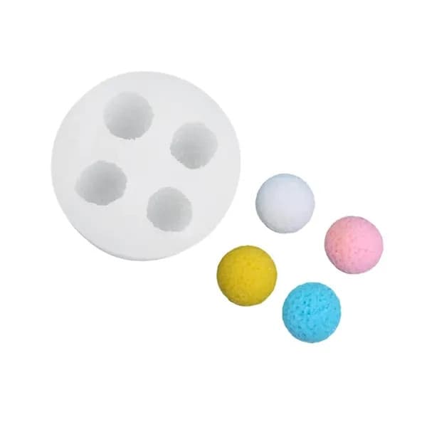 3D silikoneform til isterninger, 4 huller, hvid, 7,5x7,5cm