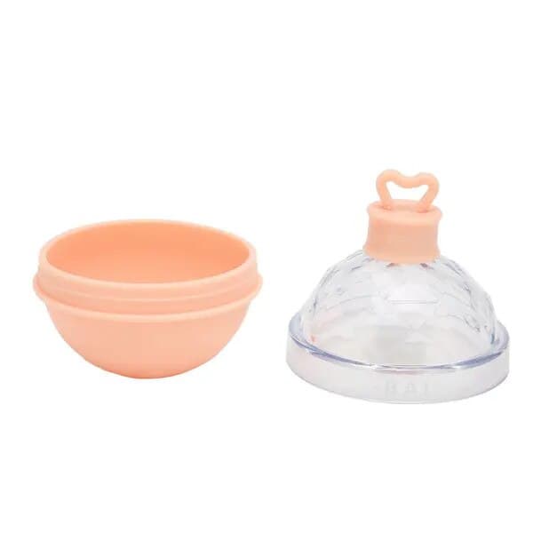 Rund isbitsform, silikon och plast, rosa, 6cm