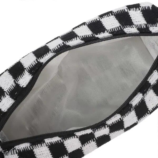 Multifunktionelt sort penalhus 19,5x6,5x5,5cm, stor kapacitet, polyester