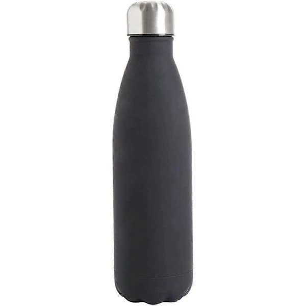 Termoflaske 500ml sort dobbeltvægget termisk isolering