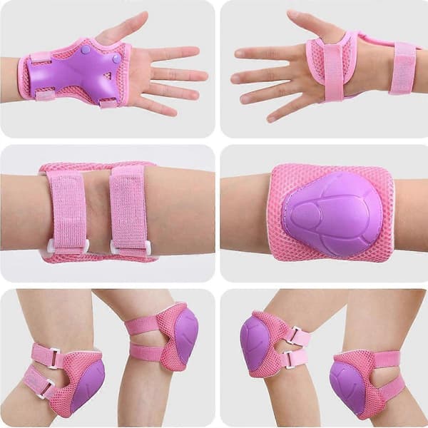 Barnskyddsutrustningsset: knäskydd, barnknäskydd, barnskydd, med handledsskydd och armbågsskydd