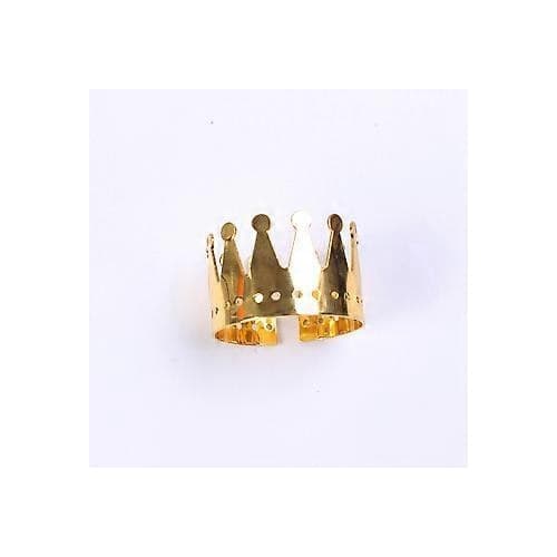 Sæt med 12 servietringe, zinklegering, guld, 4,3x3,8cm