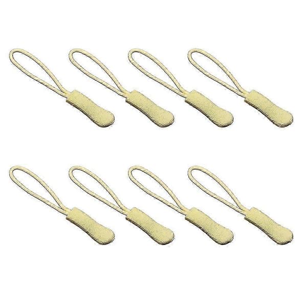 8 stykker til lynlåstrækker reb-fikser multifunktionel erstatning beige