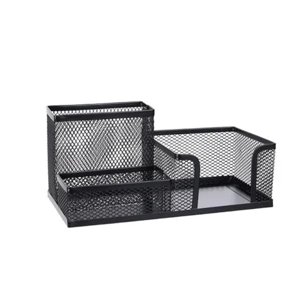 Kompakt sort metal skrivebordsorganizer med rum
