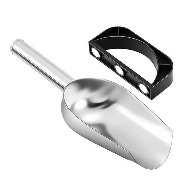 Isske med magnetisk holder, 23 cm, rustfrit stål, sort-sølv