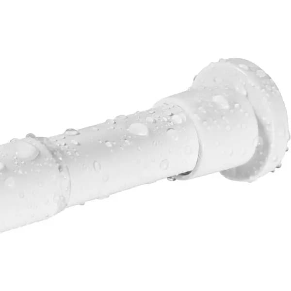 Utdragbar duschdraperistång, metall, justerbar 62–96 cm, vit