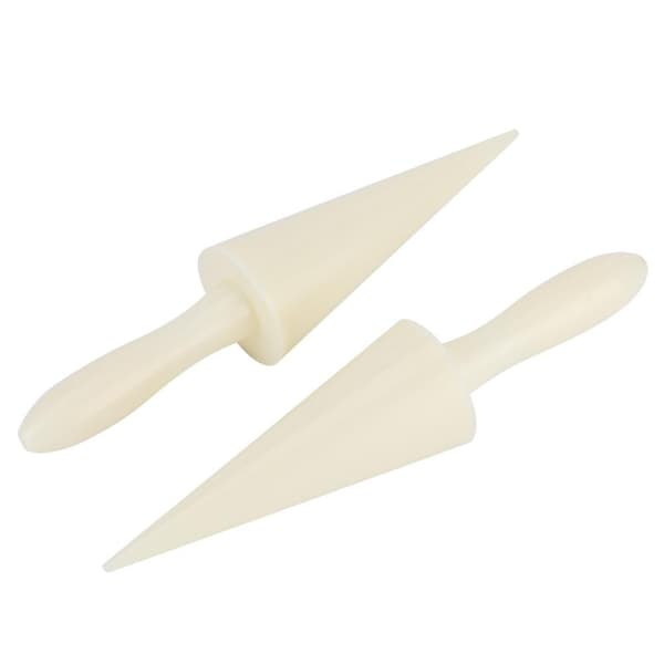 Set med 2 glasstrutsformar, ABS, vit, 23,5x5x14cm