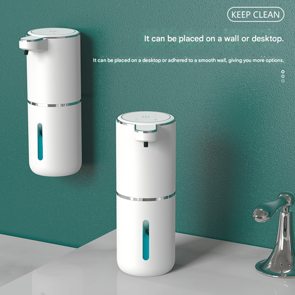 Fuldautomatisk smart sæbedispenser, sensoraktiveret skumhåndspritdispenser, sort, 380 ml