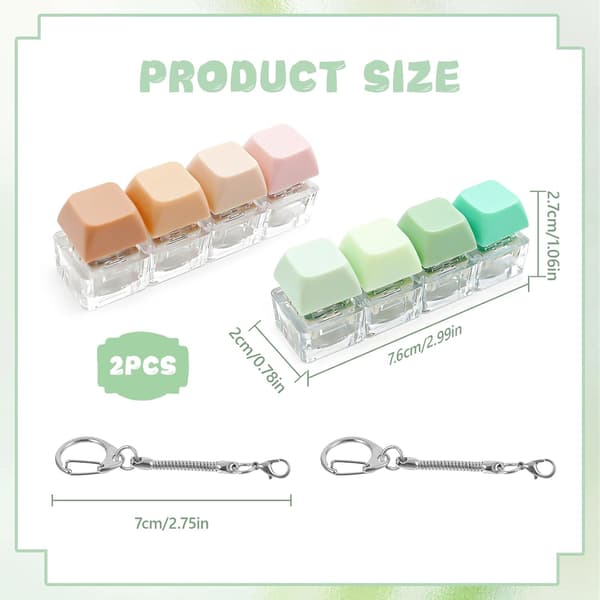 Tangentbords Fidget Leksak, Dekompressionsklicker, 2-pack, Rosa och Grön