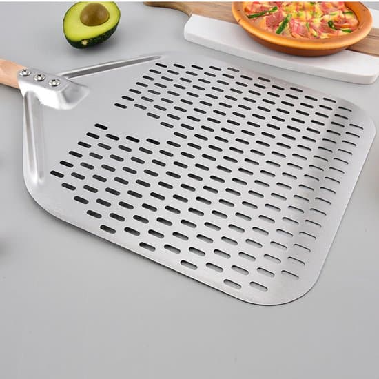 Pizzaspade - Rektangulär - Anodiserad aluminium - Professionell