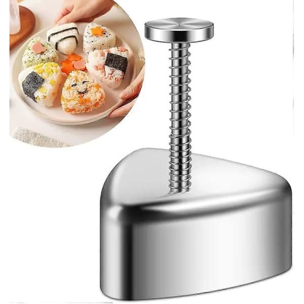 Triangulär sushiform, rostfritt stål, kompakt, lätt att rengöra