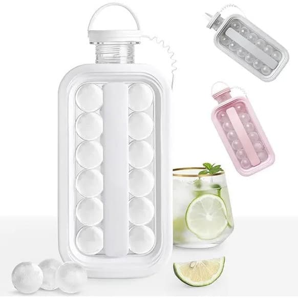 2-i-1 isbitsform, set om 2, lock, 12 kuber, transparent