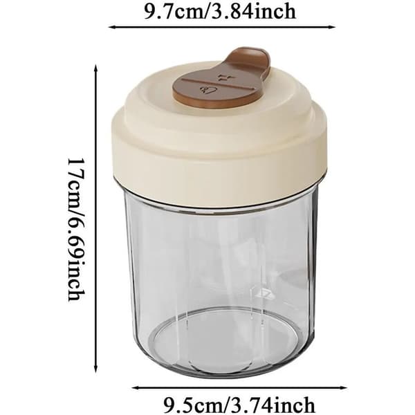 Bärbar ismugg, återanvändbart lock, kompakt, transparent, 500 ml