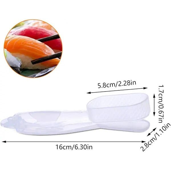 Set med 2 sushiformar, vit plast, 1,7x2,8x5,8x16cm
