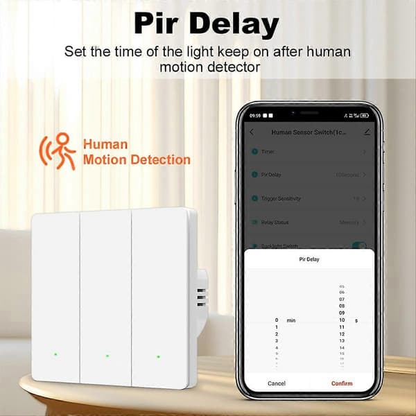 Uppgradera Tuya Zigbee Millimetervåg Induktionsbrytare för Människokropp