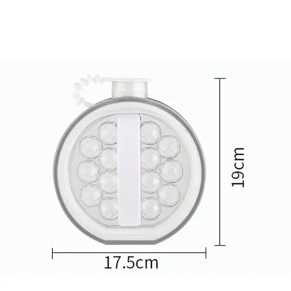 Isbitsform av Tritan/PP/PC med silikon, 17 hål, blå, 17,5 x 19 cm