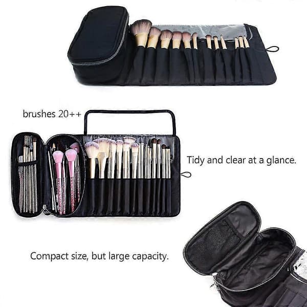 Bærbar Makeup Børste Organizer Makeup Børsteholder Taske Til Rejser