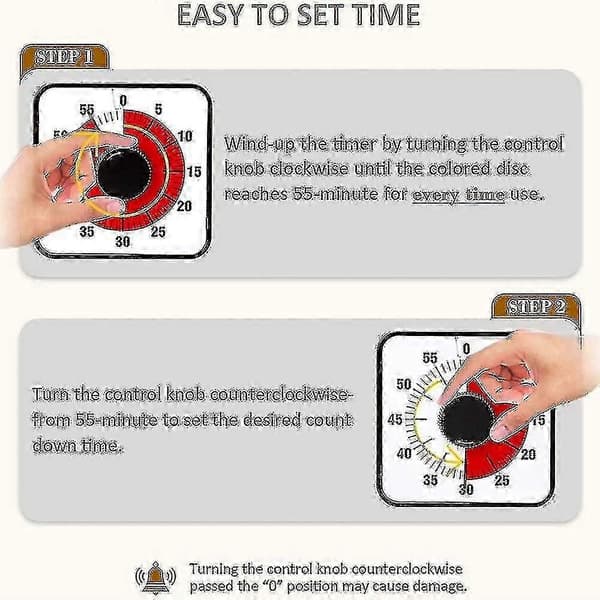 Visuell nedräkningstimer, överdimensionerad visuell timer för barn och